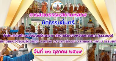 การสอบธรรมสนามหลวงปี๒๕๖๙วิชาธรรม